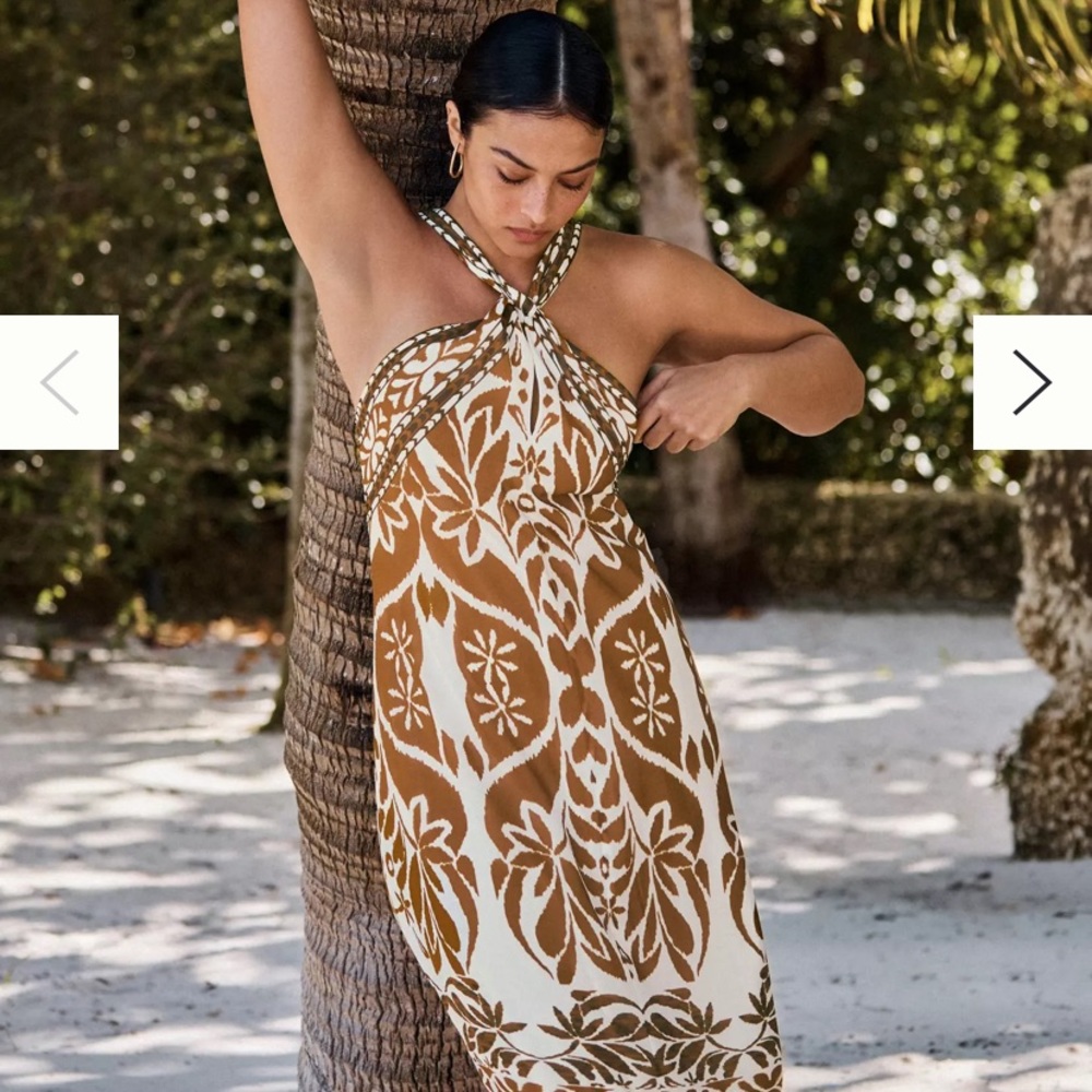 Anthropologie Vineet Bahl Printed Halter Dress XS NWT
